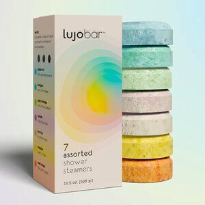 LUJO BAR ASSORTED SET OF PLANT-BASED VEGAN SHOWER STEAMERS  - 7 PACK